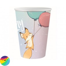 Kozarčki Happy Birthday Lisička z baloni